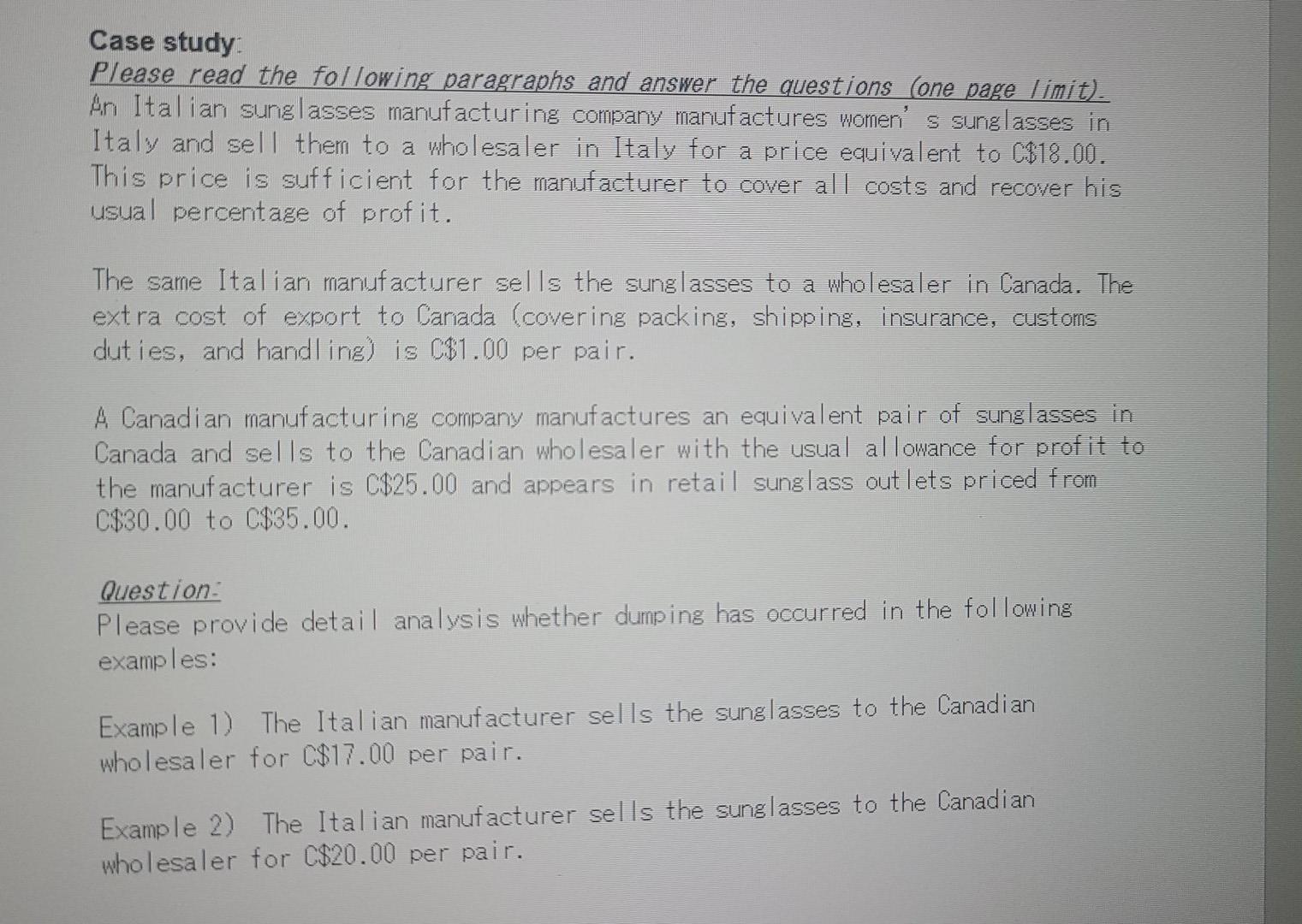 Solved Case study Please read the following paragraphs and | Chegg.com