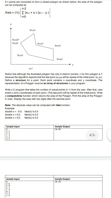 Solved If n points are connected to form a closed polygon as | Chegg.com