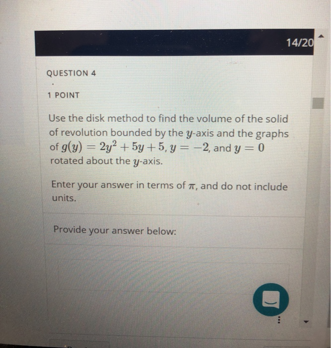 Solved Use The Disk Method To Find The Volume Of The Solid | Chegg.com