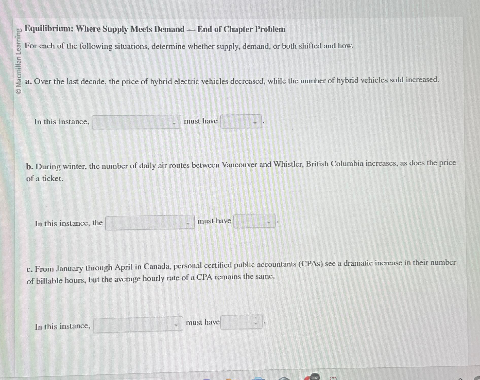 Solved Equilibrium Where Supply Meets Demand — ﻿End of