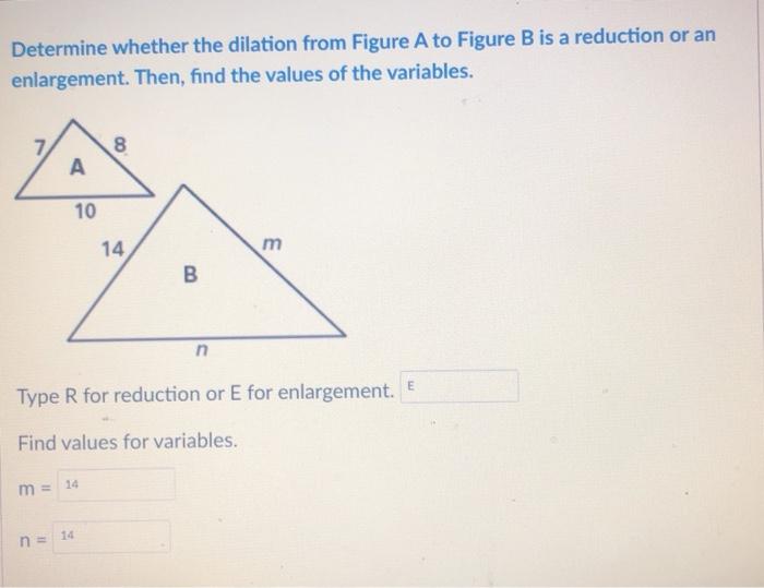 Solved Determine whether the dilation from Figure A to | Chegg.com