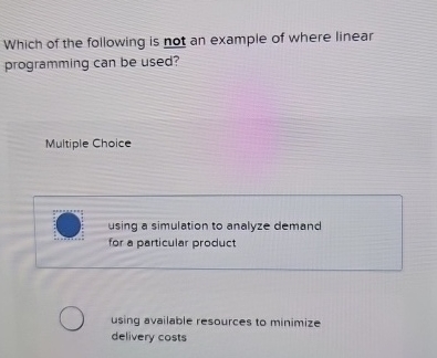 Solved Which of the following is not an example of where | Chegg.com