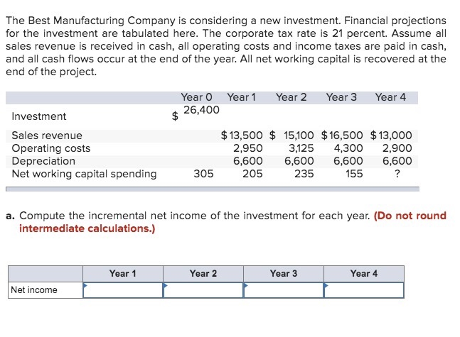 Solved The Best Manufacturing Company Is Considering A New | Chegg.com