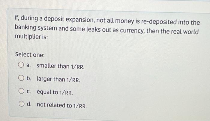 Solved For Most Banks, Their Largest Asset Is Their: Select | Chegg.com