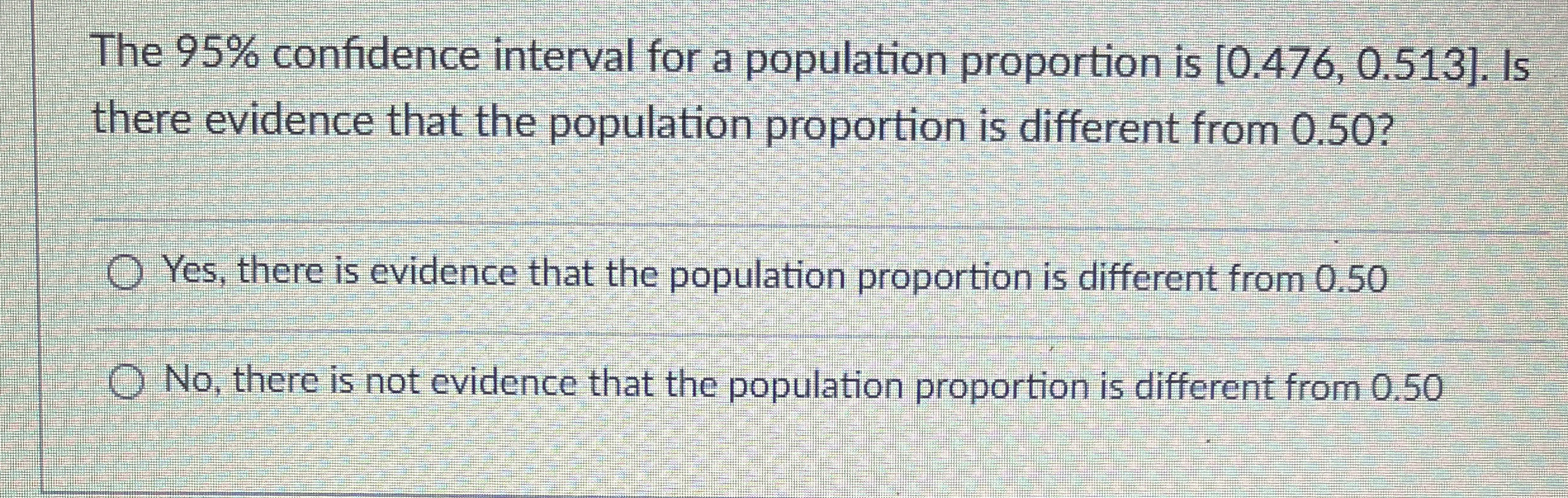 Solved The 95% ﻿confidence interval for a population | Chegg.com