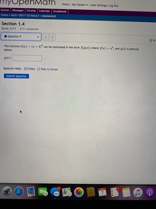 Solved OpenMath Home My Classes - User Settings Log Out | Chegg.com
