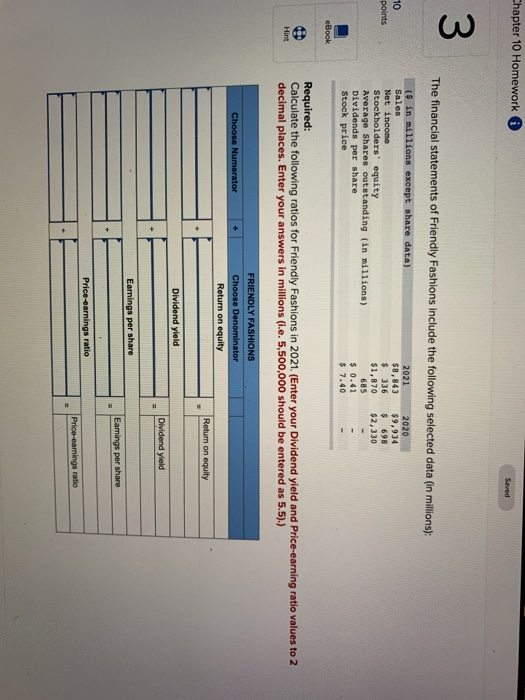 Solved Chapter 10 Homework A Saved 3 The financial | Chegg.com