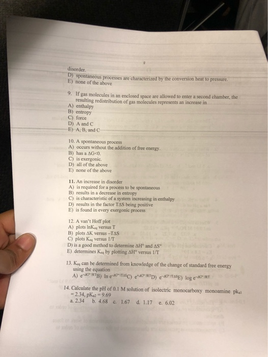 Solved BIO 340 BIOCHEMISTRY Test 1.2019 Pratt Chap. 1 | Chegg.com