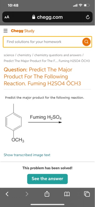 Solved 10:48 AA A chegg com Chegg Study Find solutions for Chegg com