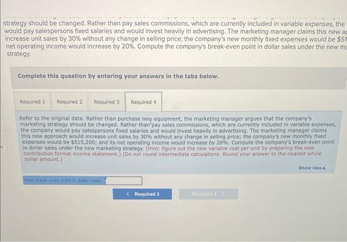 Problem 5-29 Changes In Cost Structure; Break-Even | Chegg.com