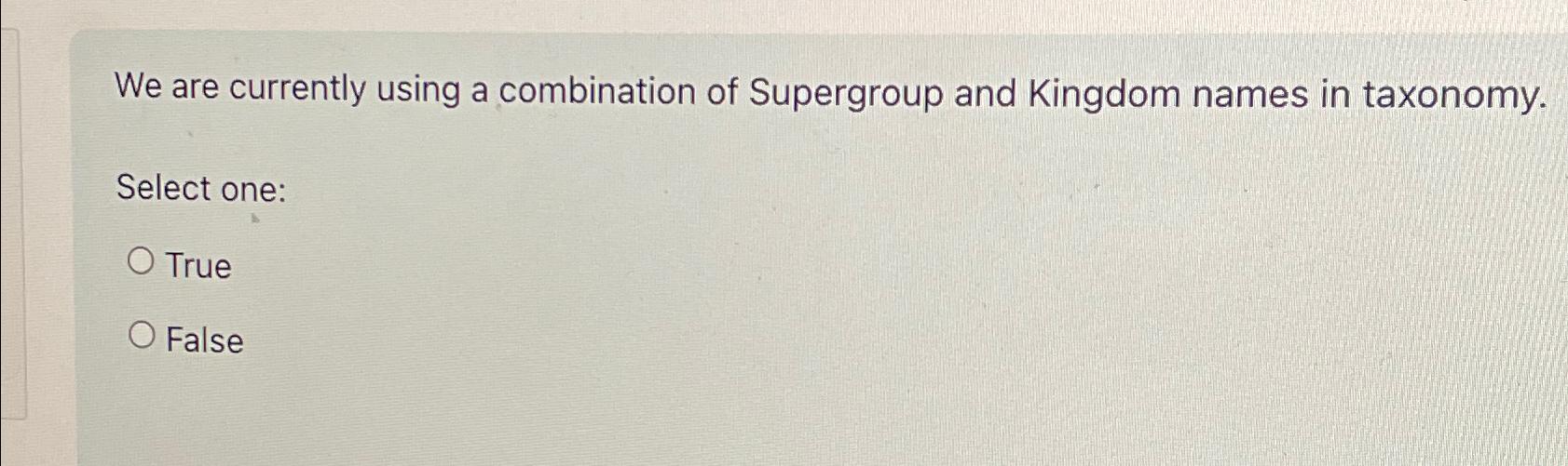 Solved We are currently using a combination of Supergroup | Chegg.com