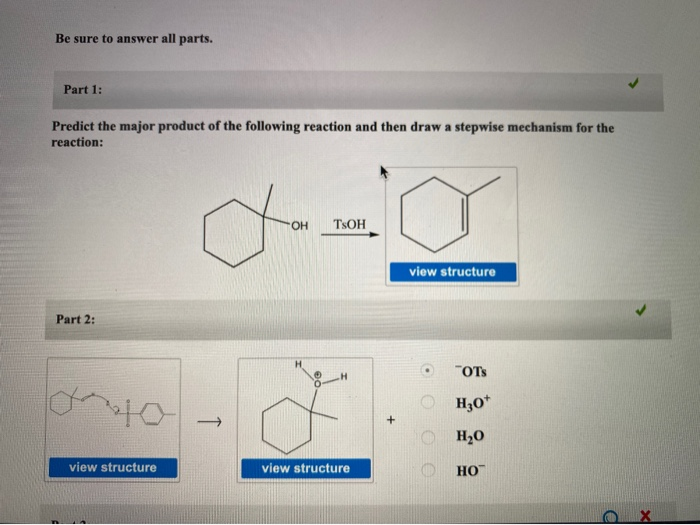 Solved predict the major product of the following reaction