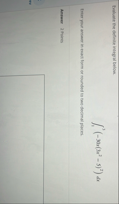 Solved Evaluate the definite integral | Chegg.com