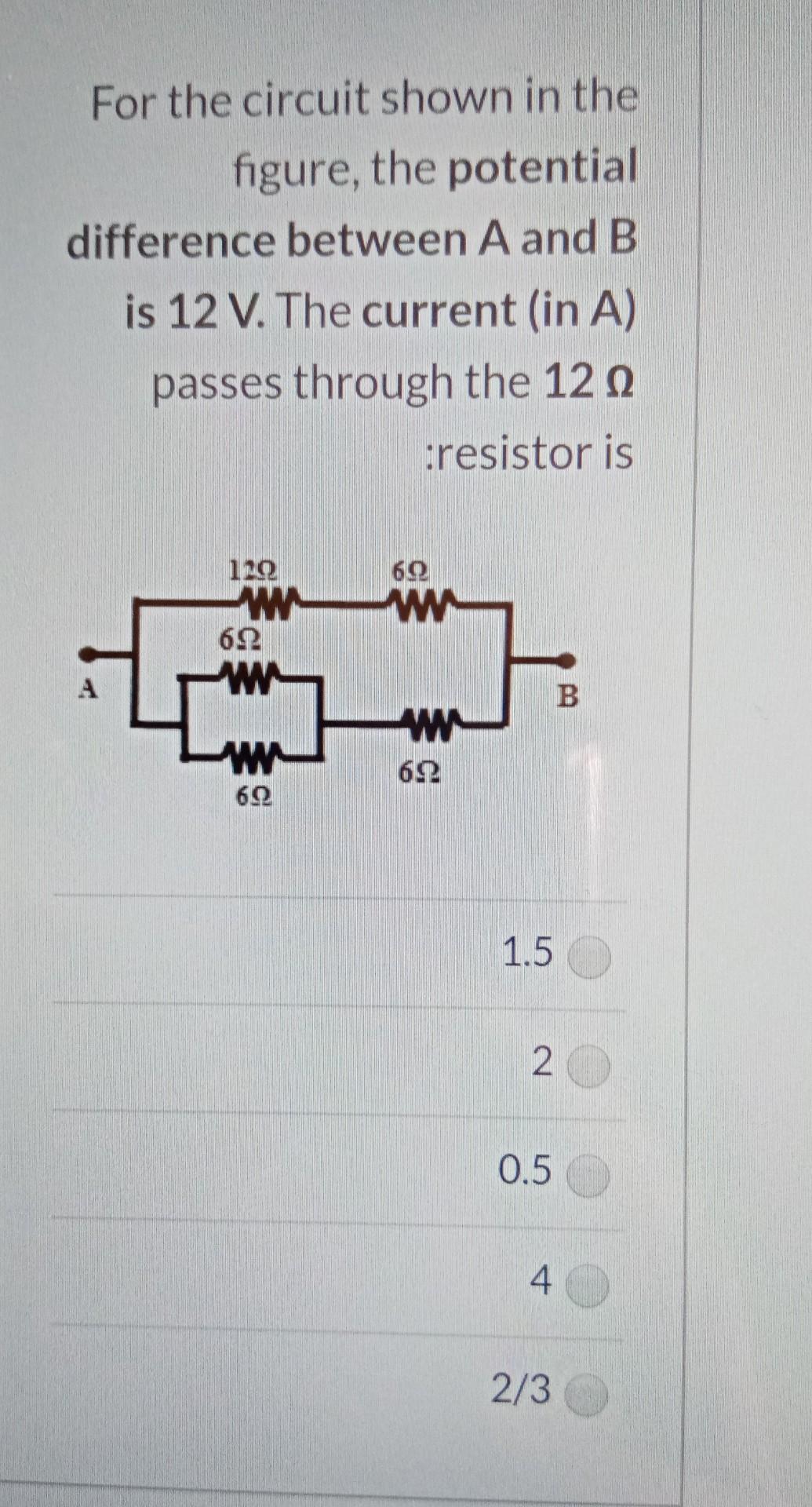 Solved For The Circuit Shown In The Figure, The Potential | Chegg.com