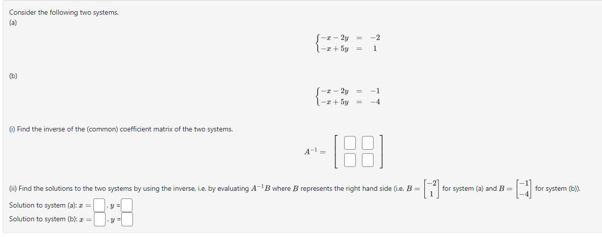 Solve for x.Consider the following two | Chegg.com