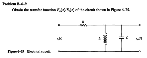 Solved Problem B-6-9Obtain The Transfer Function EosEi(s) | Chegg.com