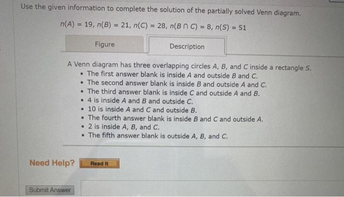 Solved Use the given information to complete the solution of | Chegg.com