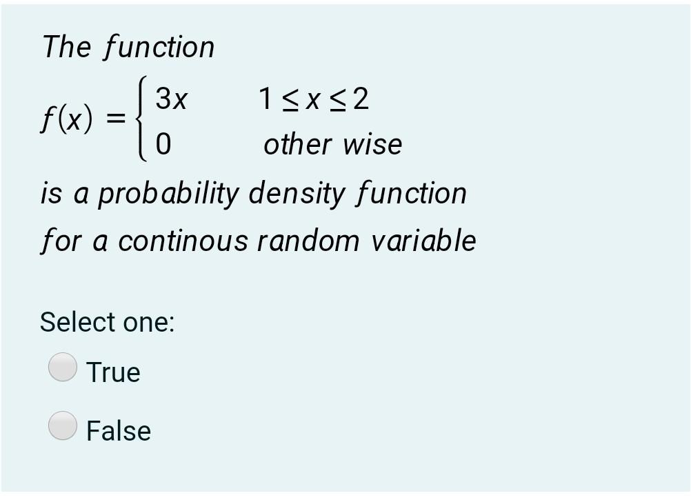 Solved The Function Зх F(x) ) = {8 1 | Chegg.com