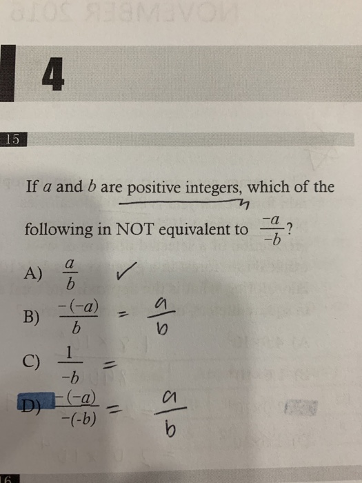 Solved 4 15 If A And B Are Positive Integers, Which Of The 7 | Chegg.com