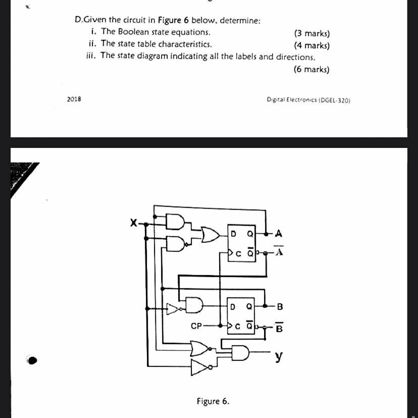Solved D.Given the circuit in Figure 6 ﻿below, determine:i. | Chegg.com