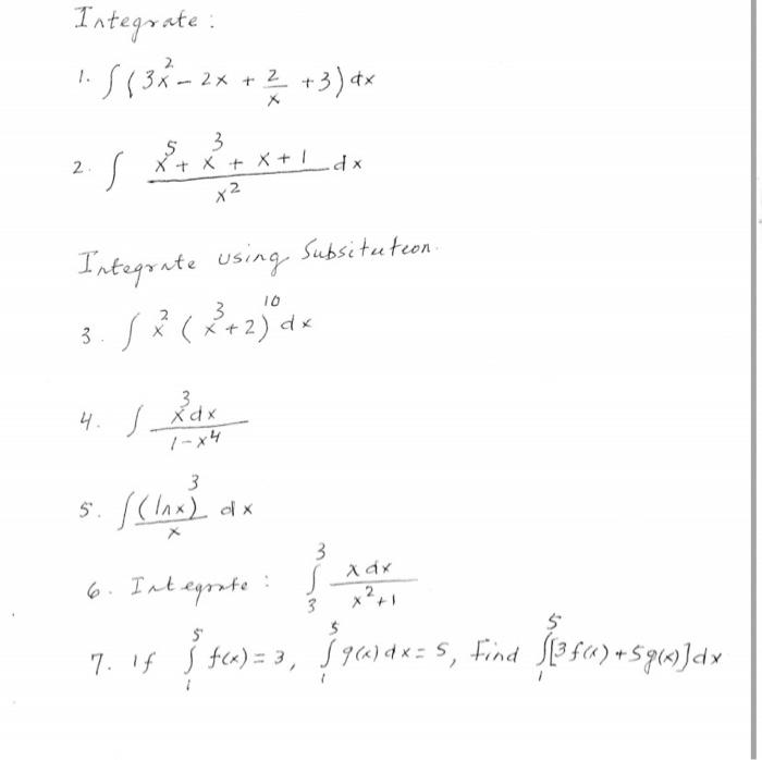 Solved Integrate : 