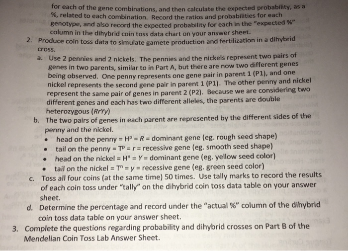 Solved Mendelian Genetics Heredity is the passing of genetic | Chegg.com