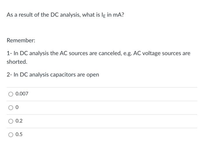 Solved For The BJT Transistor Circuit Shown Below B=100, | Chegg.com