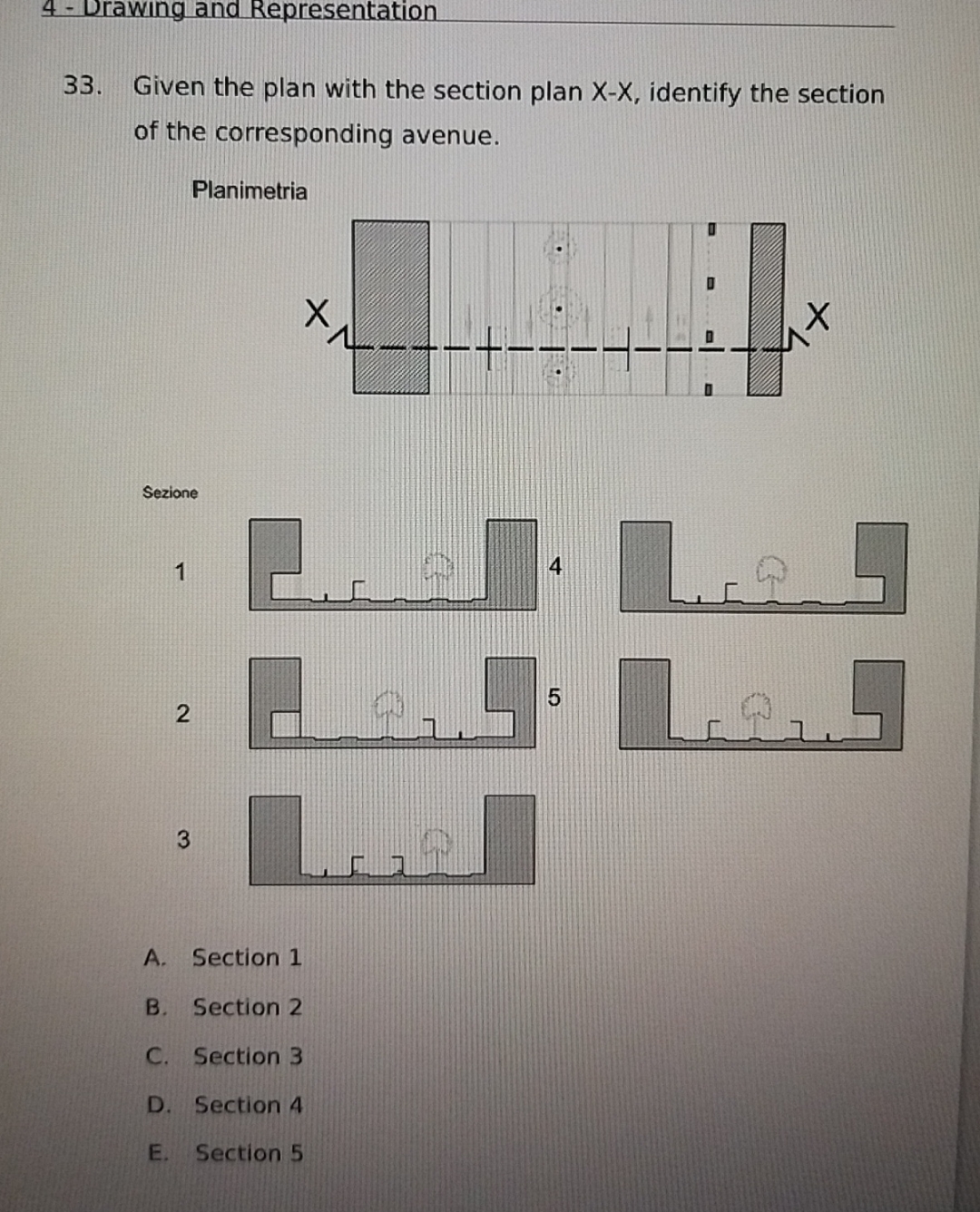 Solved 4 - ﻿Drawing and Representation33. ﻿Given the plan | Chegg.com