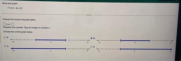 solve 2x 5 11 and graph the solutions