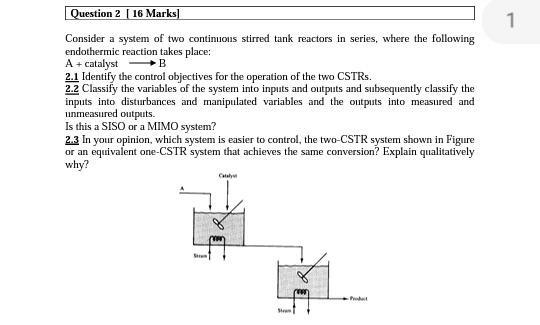 Solved 1 Question 2 ( 16 Marks] Consider a system of two | Chegg.com