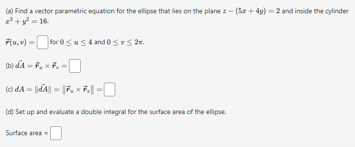 Vector Parametric Form Solved (a) Find a vector parametric equation for the | Chegg.com