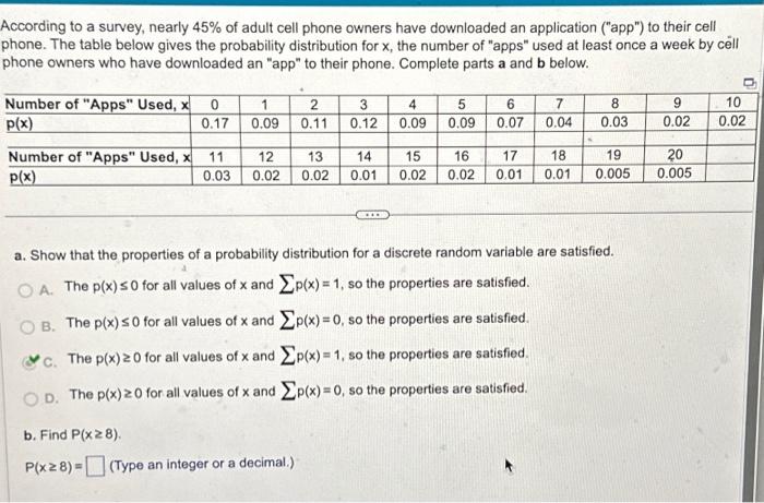 Solved According To A Survey, Nearly 45% Of Adult Cell Phone | Chegg.com