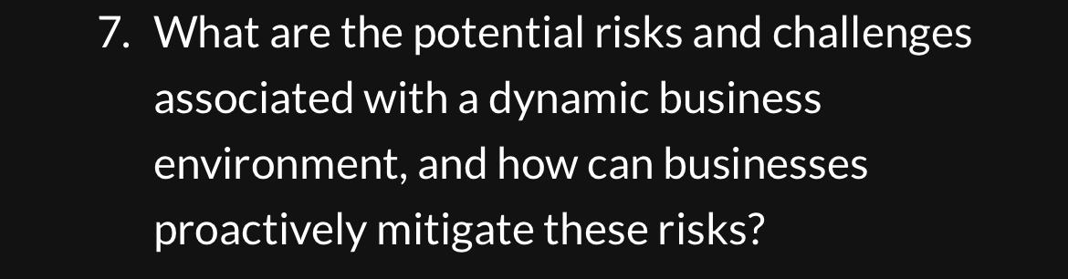 Solved What are the potential risks and challenges | Chegg.com