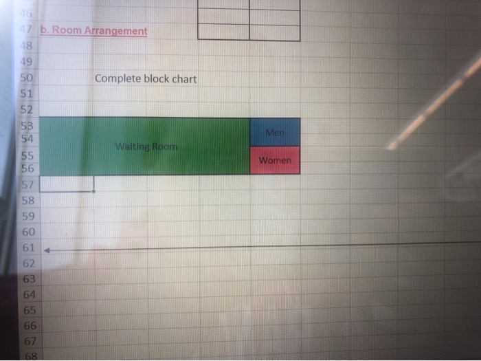 47 b. room arrangement complete block chart men waiting room women