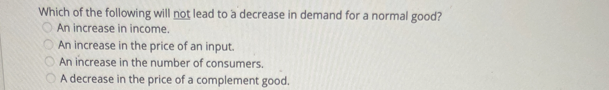 Solved Which of the following will not lead to a decrease in | Chegg.com