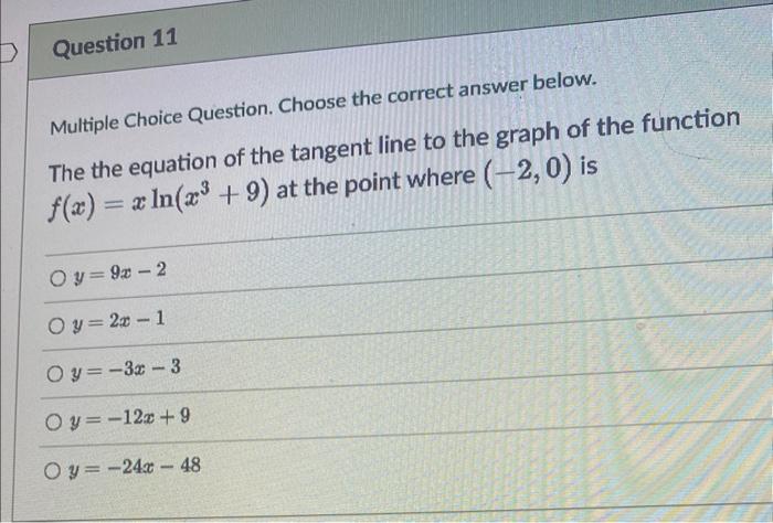 Solved Multiple Choice Question. Choose the correct answer | Chegg.com