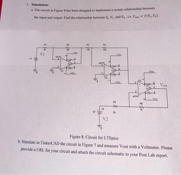 Solved 3. Simulation: a. The circuit in Figure 8 has been | Chegg.com