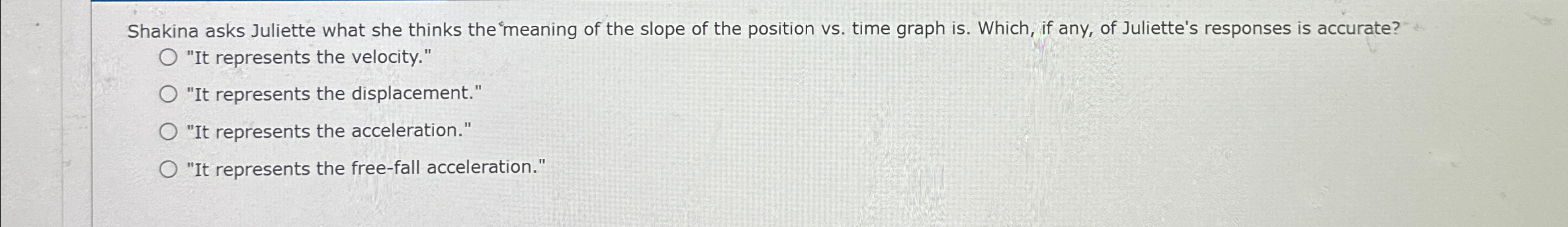 Solved Shakina asks Juliette what she thinks the 'meaning of | Chegg.com