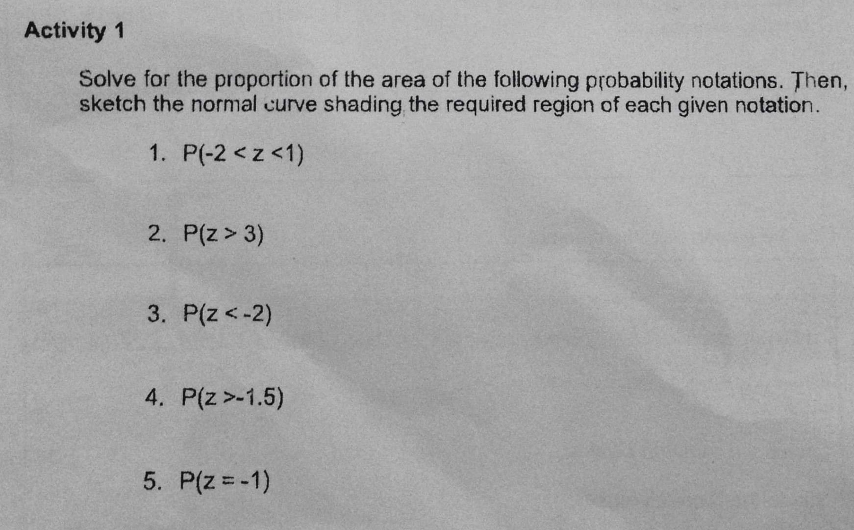 Solved Activity 1 Solve for the proportion of the area of | Chegg.com