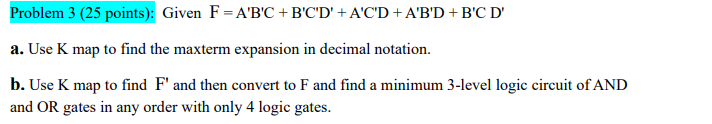 Problem 3 ( 25 ﻿points): Given | Chegg.com