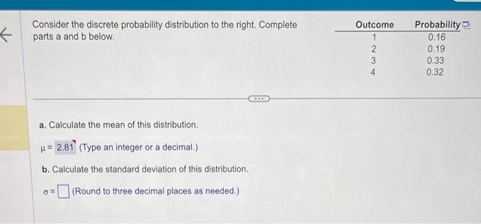 [Solved]: Complete A And B Consider The Discrete Probability