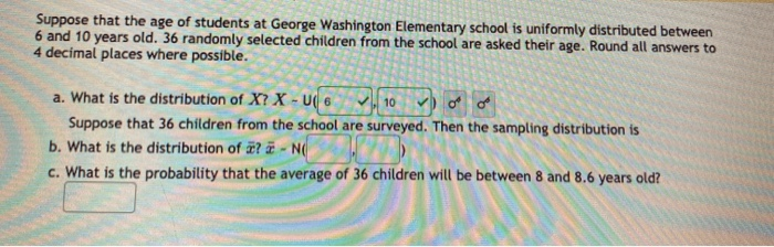 Solved Suppose that the age of students at George Washington | Chegg.com