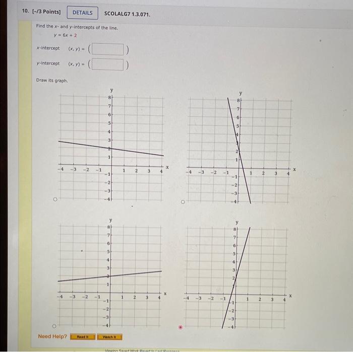 find the x and y intercepts of the line 3x 2y 6