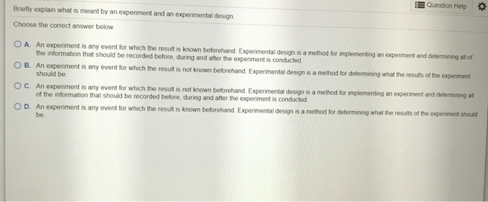 Solved Question Help Briefly Explain What Is Meant By An Chegg