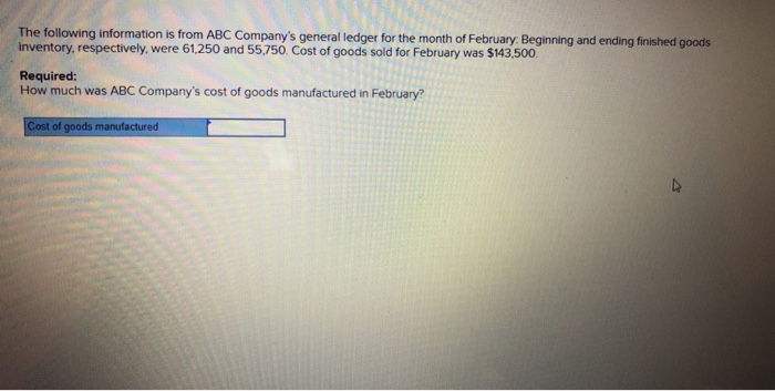 Solved The Following Information Is From ABC Company s Chegg