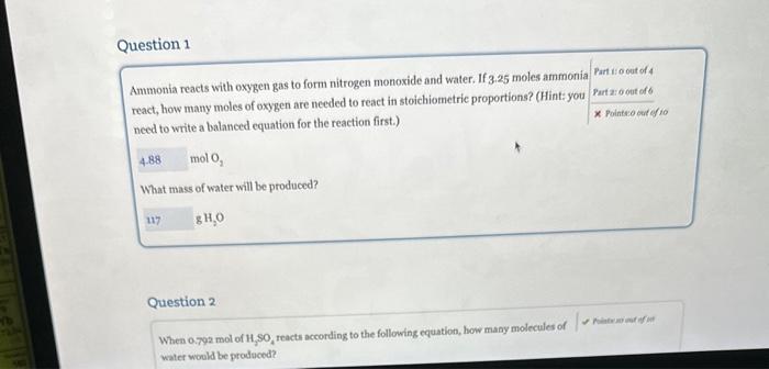 Solved Ammonia Reacts With Oxygen Gas To Form Nitrogen | Chegg.com