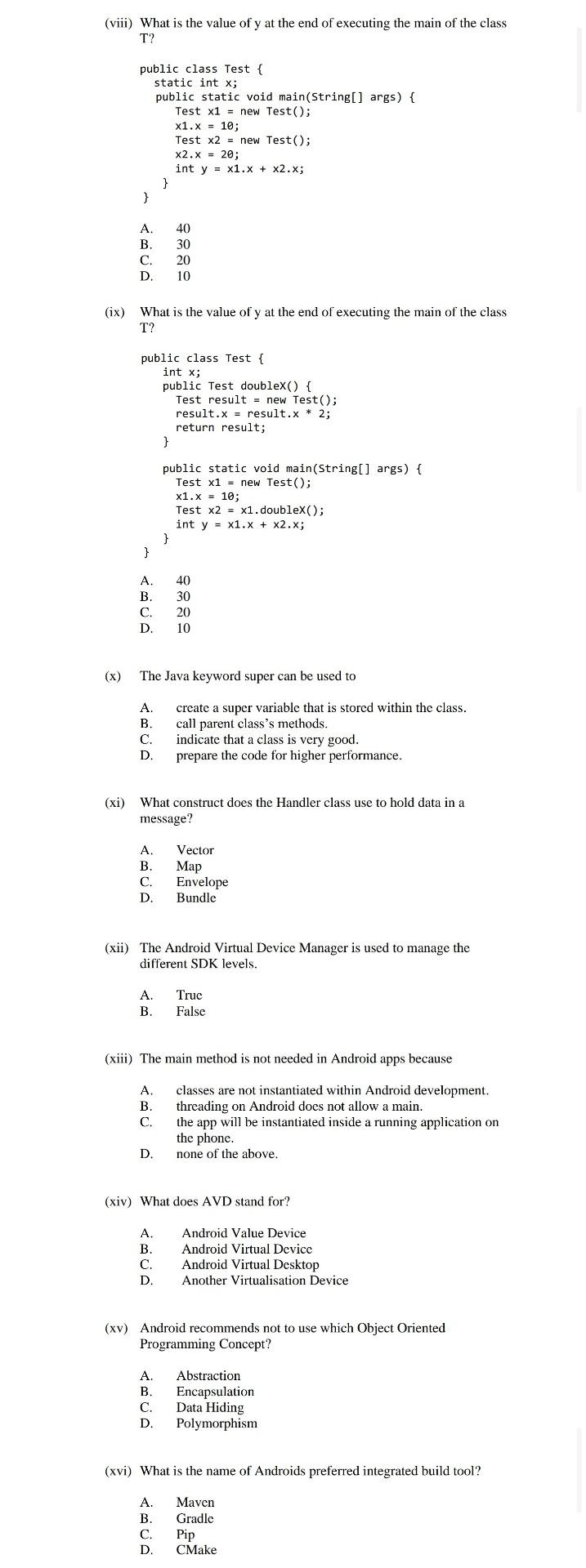 Solved (You must answer ALL multiple choice questions in | Chegg.com