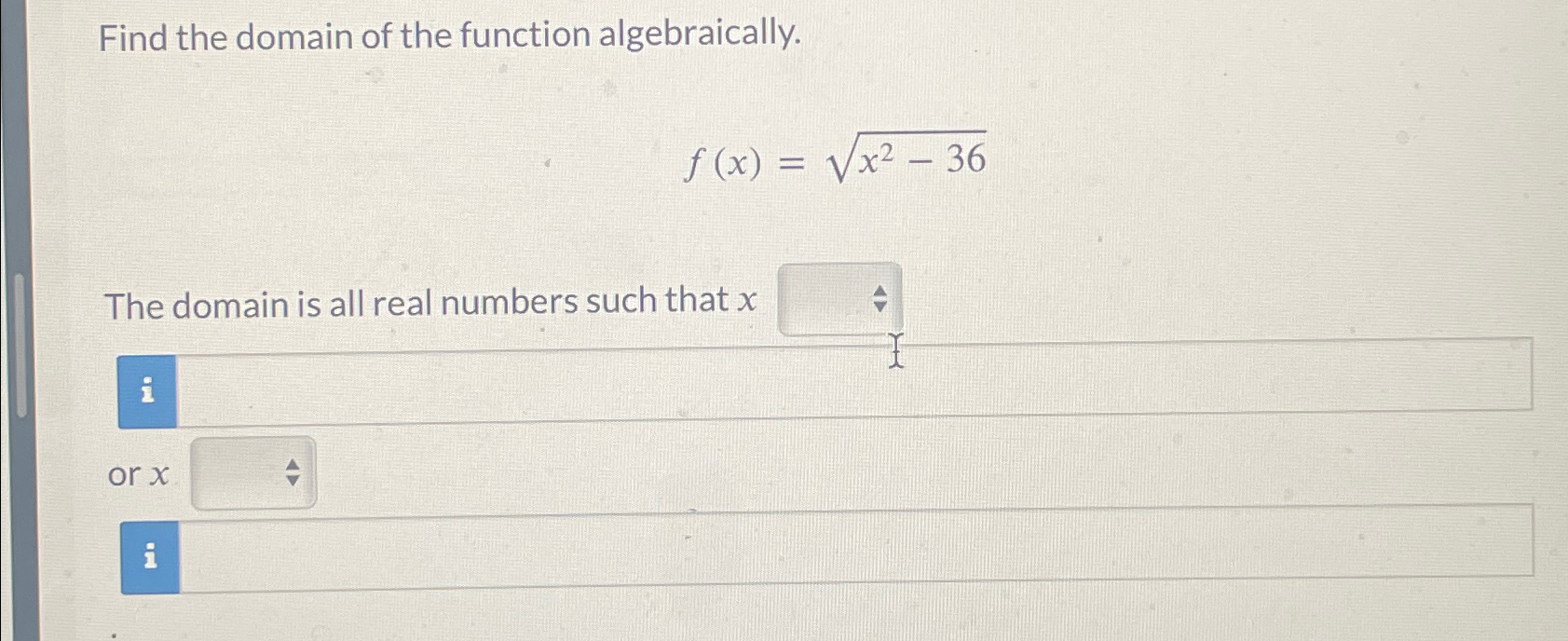 Solved Find the domain of the function | Chegg.com