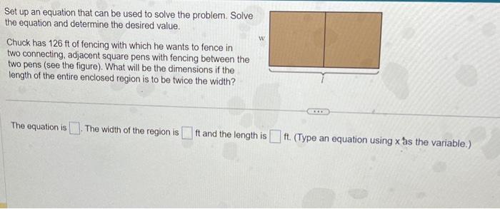 Solved Set up an equation that can be used to solve the | Chegg.com