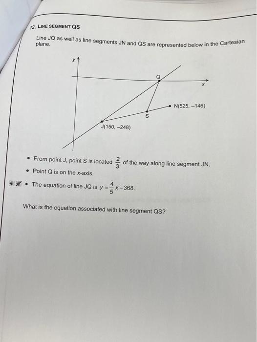 Solved 12 Line Segment Qs Line Jq As Well As Line Segments Chegg Com